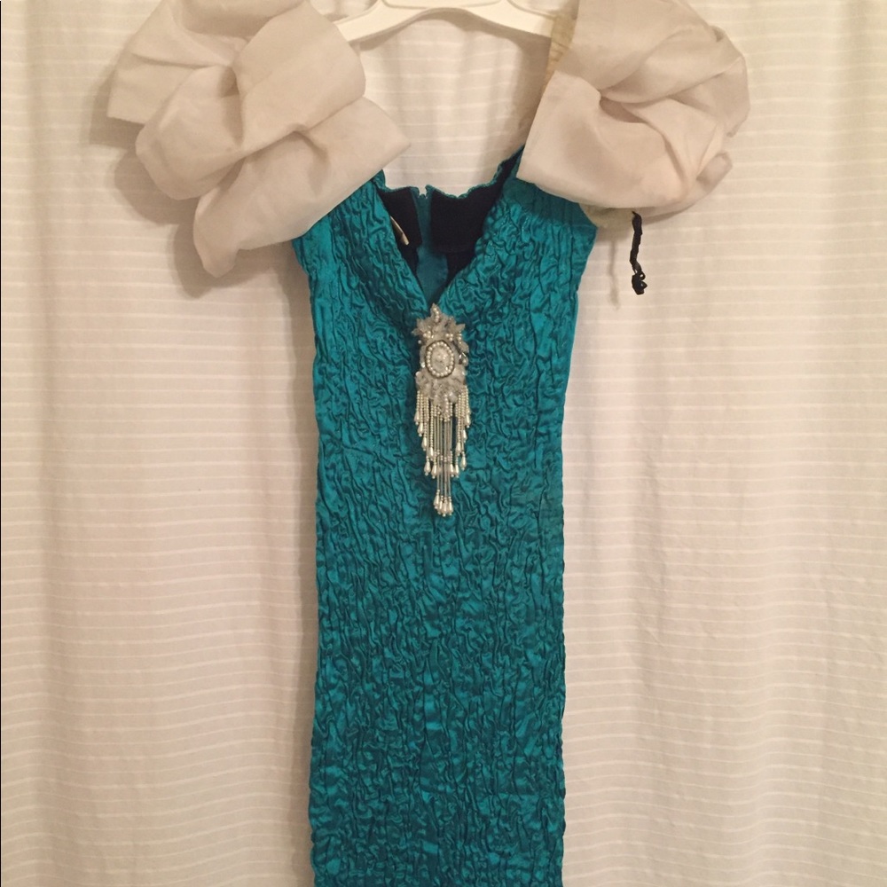 80’s Halloween costume Blue Mini Dress